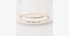Bracelet jonc gravé Love Laugh Live