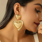 Boucles d'oreilles doubles cœurs vintage