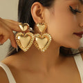 Boucles d'oreilles doubles cœurs vintage